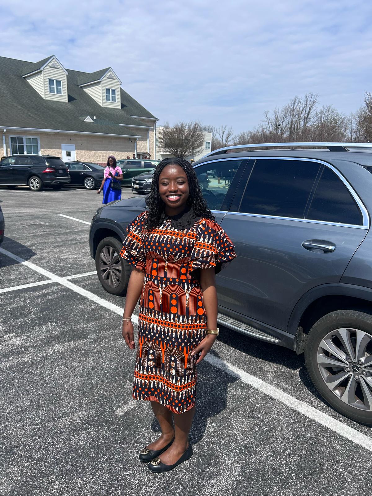 Ankara Ruffle Dress